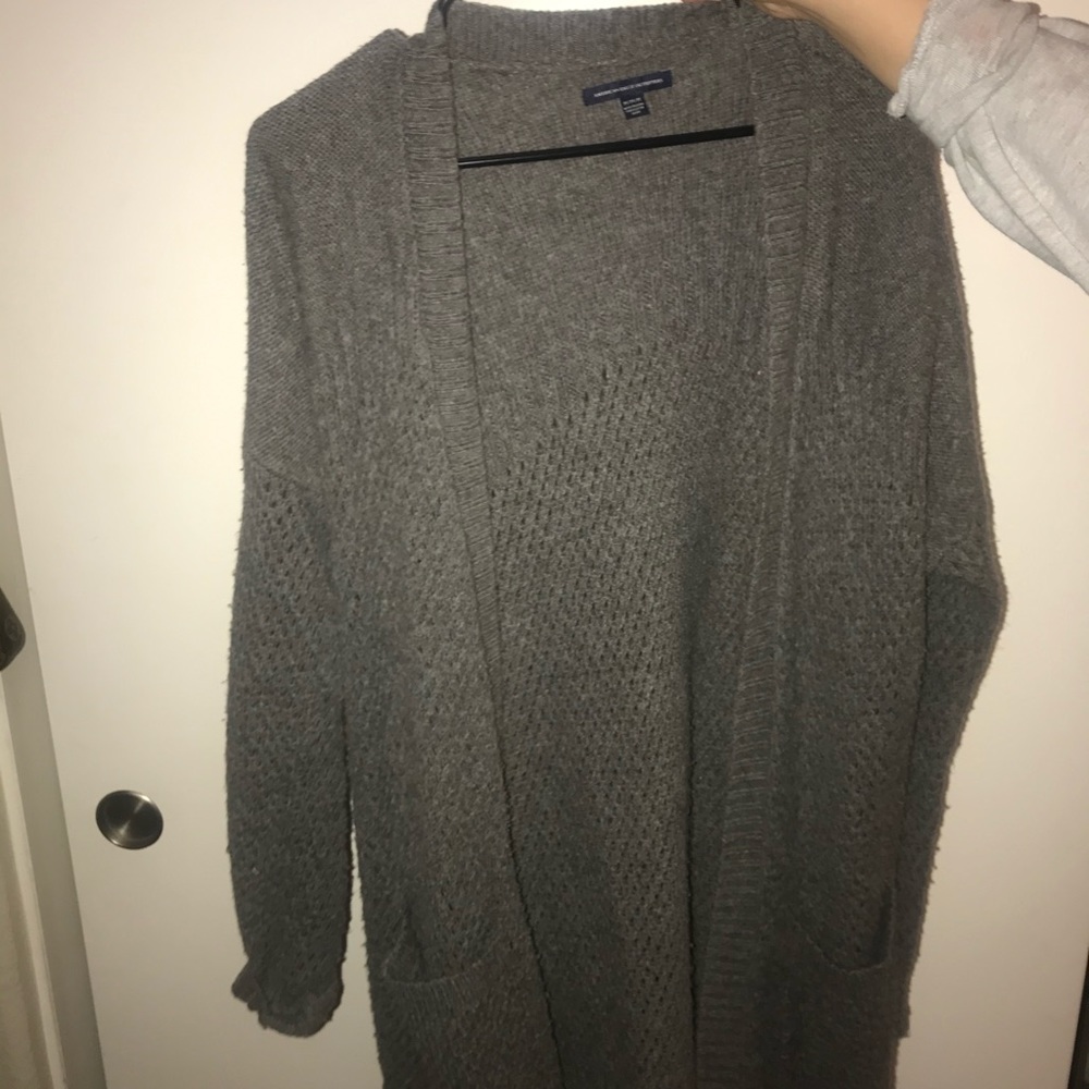 Gray cardigan
